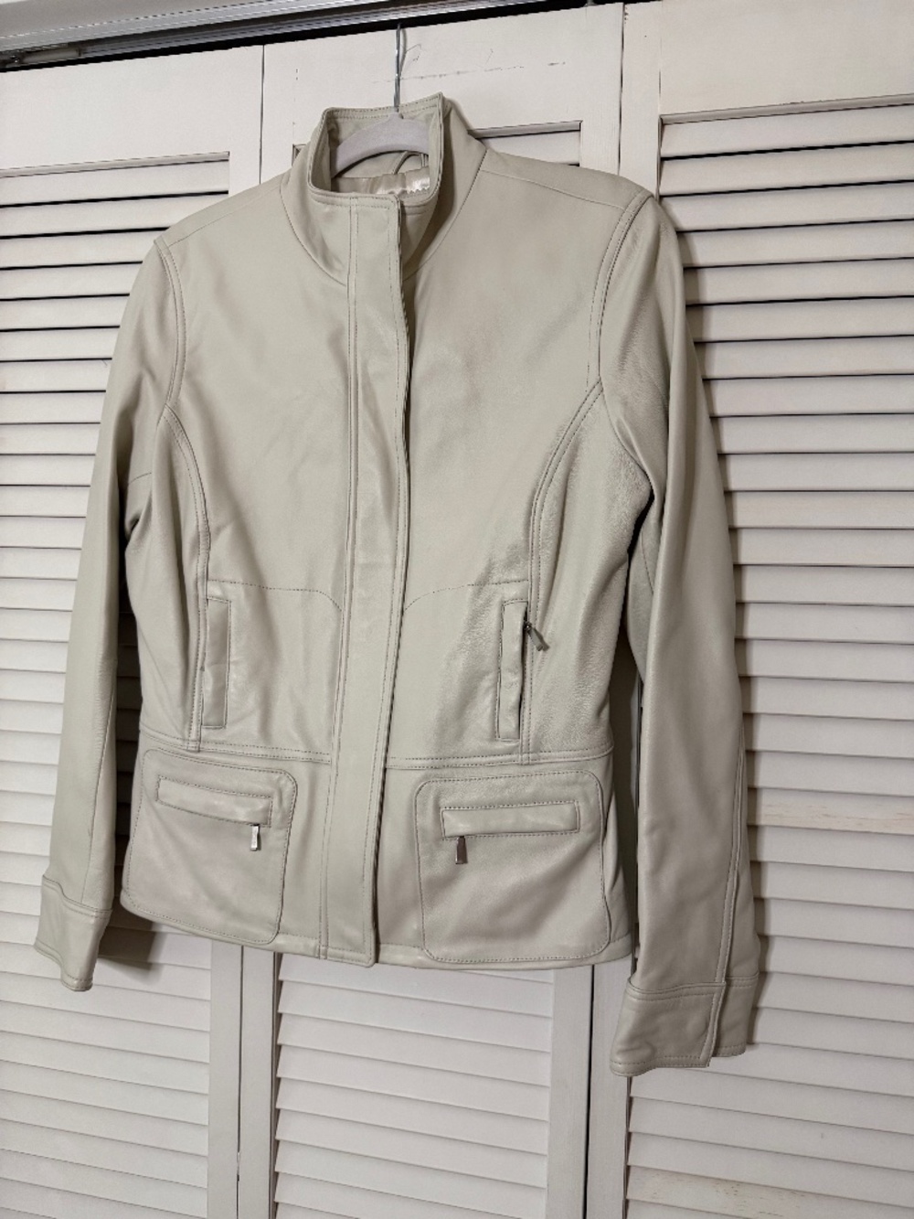 Vintage Uniform John Paul Richard Authentic Lamb Leather MOTO Jacket Sz M